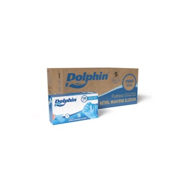 Dolphin Mavi Nitril Muayene Eldiveni - Pudrasız