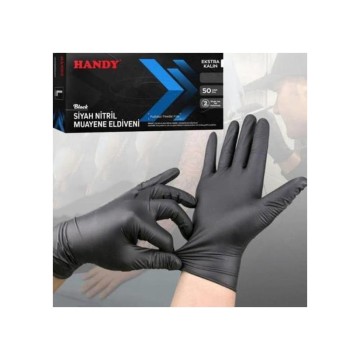 EKSTRA KALIN SİYAH NİTRİL PUDRASIZ