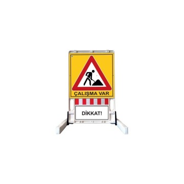 EVL 12500 FB R Katlanır Uyarı Levhalı Bariyer