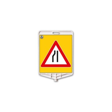 Soldan Daralan Kaplama Reflektif Uyarı Levhası